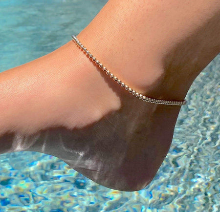 3mm Gold Filled Bead Anklet