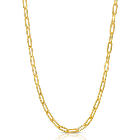 Donya Link Necklace Gold Plated Necklace-Short