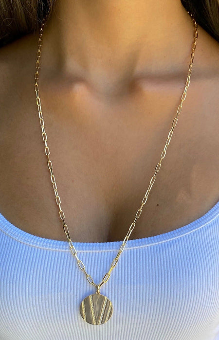 Gold Filled Chain Pendant Necklace necklace-long