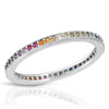 Rainbow Stackable Ring Rhodium / 5 ring-stackable