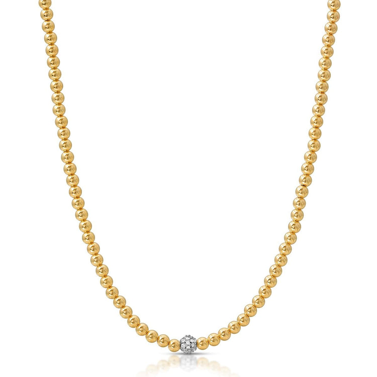 Gold Fill Beaded Rondel Necklace necklace-short