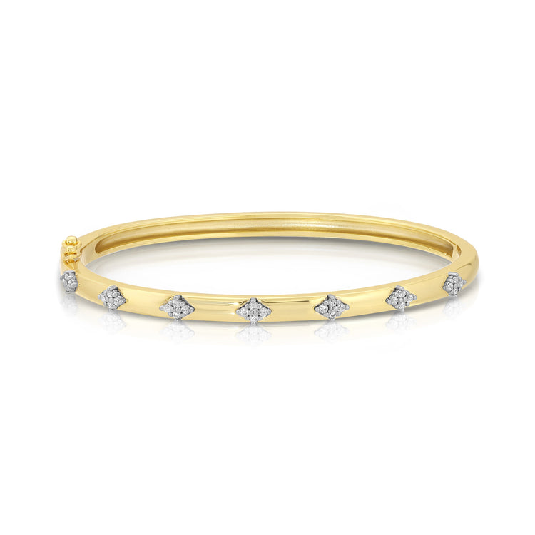 14K Gold Plated Sterling Silver Pave Findings bracelet