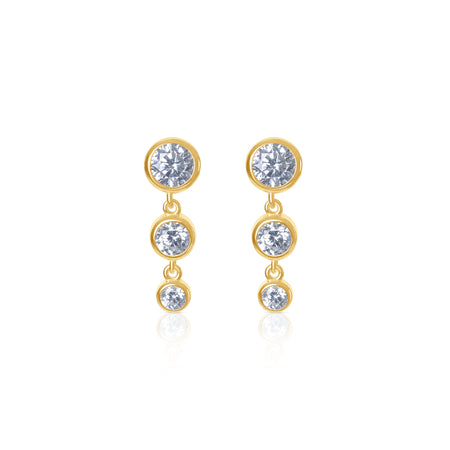 Bezel Drop Earrings