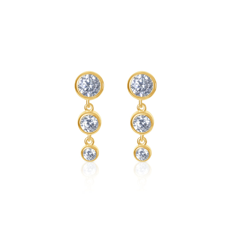 Bezel Drop Earrings