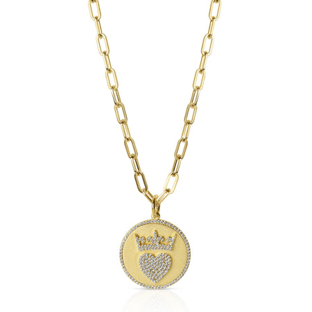 Crowned Love Heart Necklace