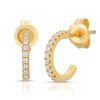 CZ Post Huggies Earrings