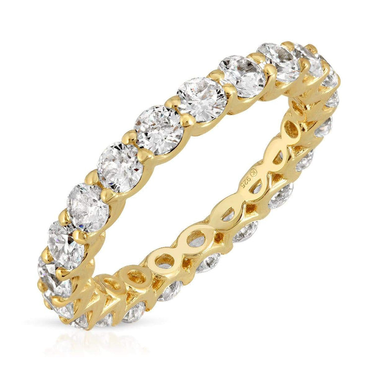 CZ Stackable Ring 5 / Gold ring-stackable