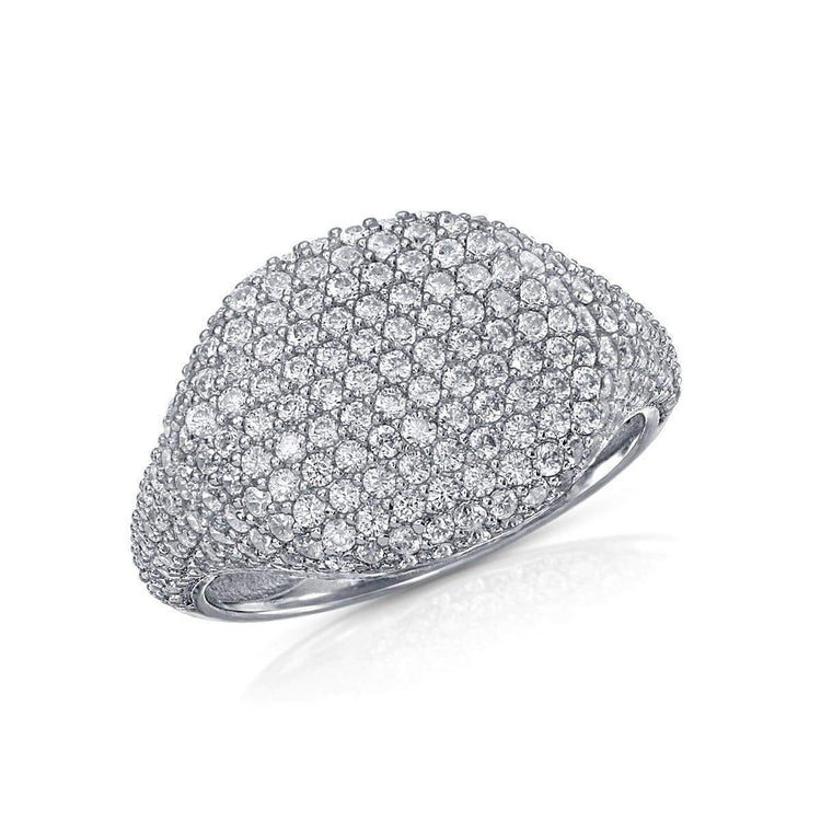 CZ Statement Ring 5 / Rhodium Plated ring-specialty