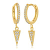 Dangle Triangle Earrings Gold earrings-huggies