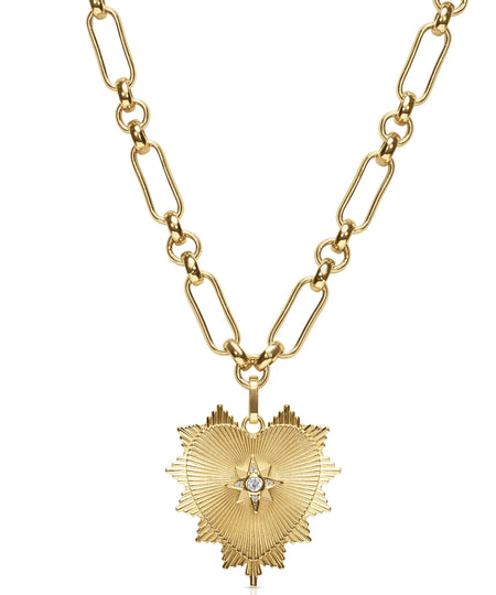 Full of Love: Golden Heart Chain Necklace necklace