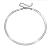 High Shine Extended Liquid Necklace Rhodium necklace-choker