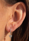 Heart Drip Earrings Rhodium Earrings