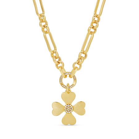 Lucky Charm 14k Gold Plated Sterling Silver Necklace