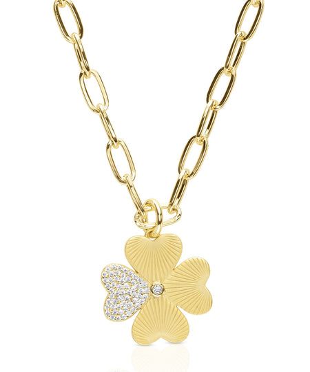 Lucky Loo: Golden Pendant Necklace necklace