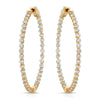 Round CZ Hoops Gold Earrings