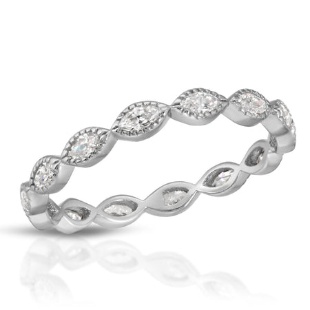 Princess Stackable Ring Rhodium / 5 ring-stackable