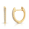 Small Brilliant Hoops Gold Earrings-Hoops