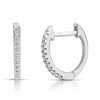Small Brilliant Hoops Rhodium Earrings-Hoops