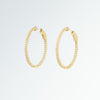 Small Inside & Out Hoops Gold Earrings-Hoops