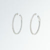 Small Inside & Out Hoops Rhodium Earrings-Hoops
