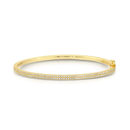 Sterling Silver 14K Gold Plated Double Line bracelet