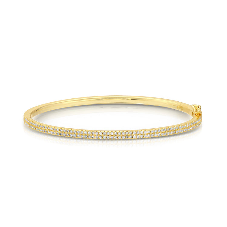 Sterling Silver 14K Gold Plated Double Line bracelet