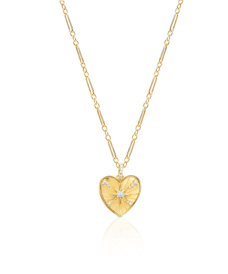 Valentina: Golden Heart Pendant Necklace necklace