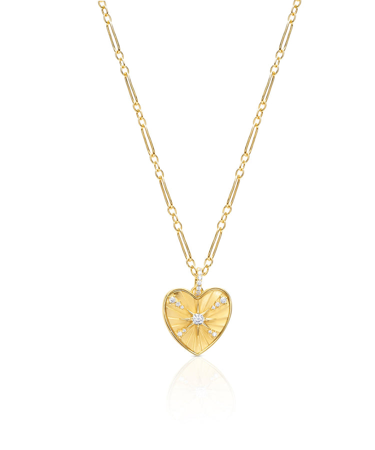 Valentina: Golden Heart Pendant Necklace necklace