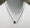 14k Gold Plated Lock Necklace necklace-short