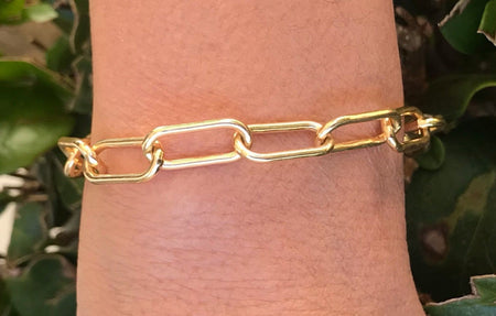 18k Gold Plated Chunky Link Bracelet bracelet-bangle