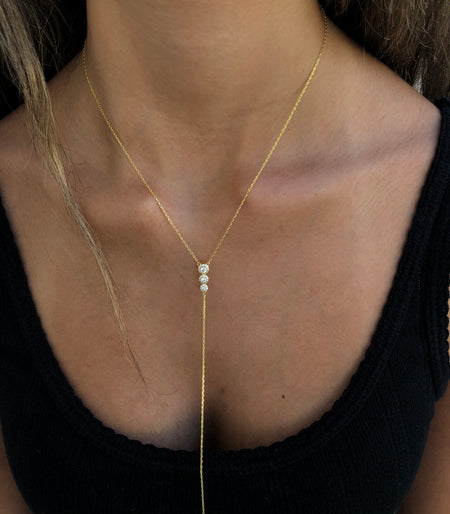 3 Dot Lariat necklace-lariat