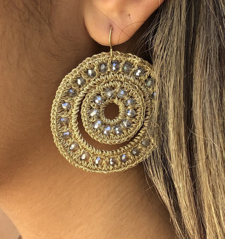 Bead & Crochet Summer Earrings earrings-long