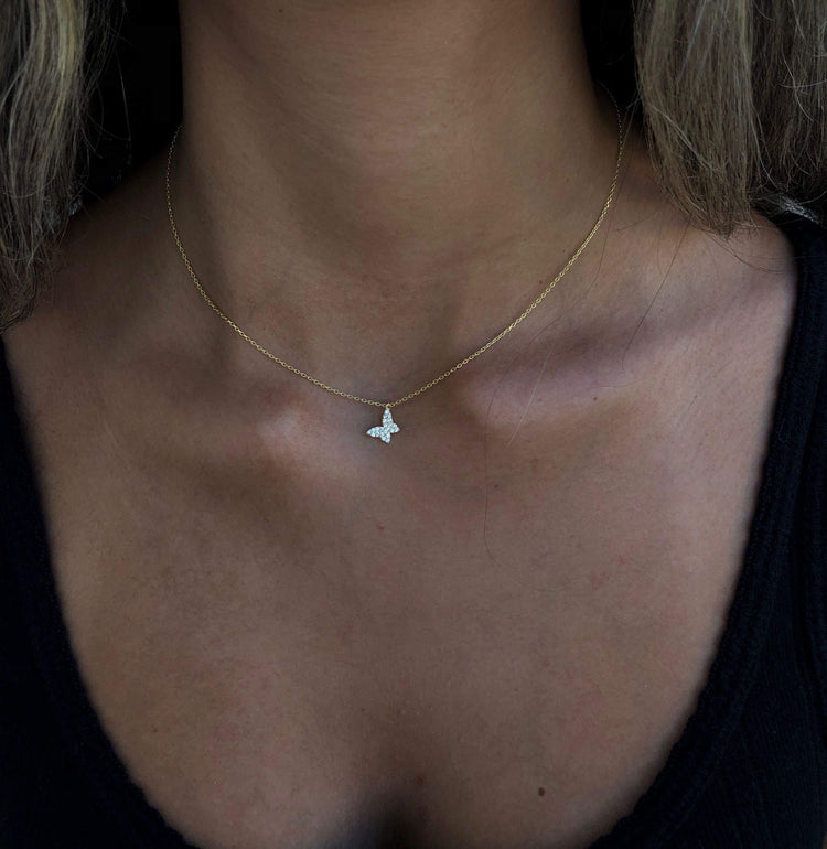 14K Butterfly Necklace necklace-short