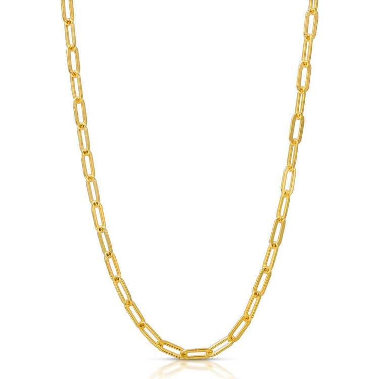 Donya Link Necklace Gold Plated Necklace-Short