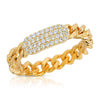 Chain Pave Bar Ring 5 / Gold ring