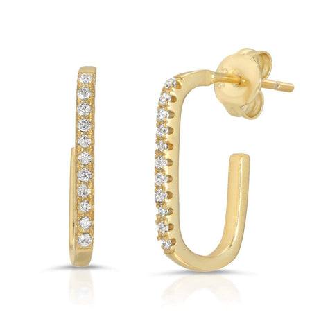 CZ Post Earrings Gold earrings-studs