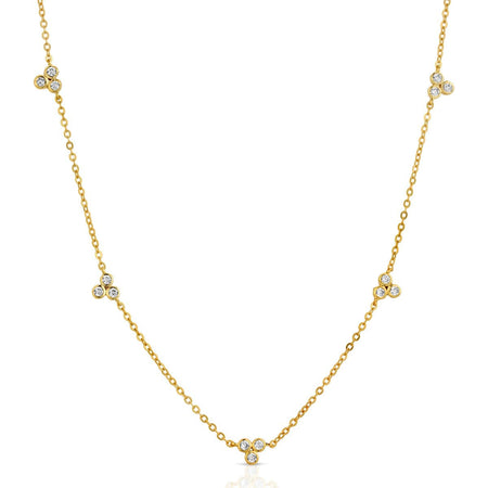 Delicate Cluster Necklace Gold necklace-short