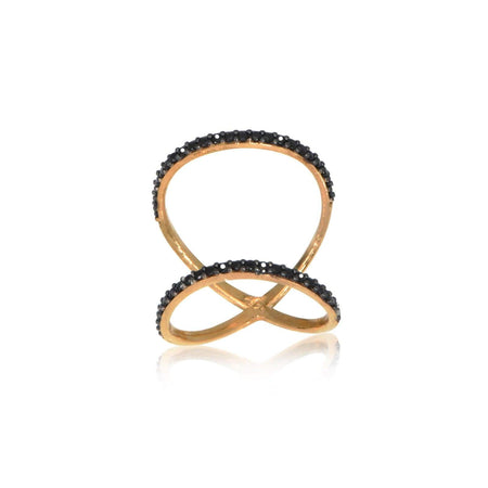 Double Band Black CZ Ring Clearance