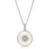 Enamel Circle Necklace Rhodium necklace-short