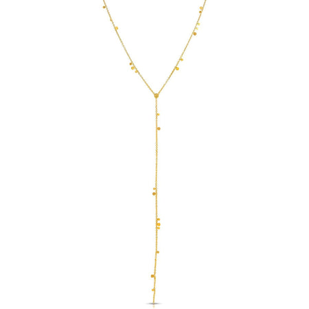 High Shine Drip Lariat necklace-lariat