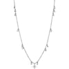 High Shine Tiny Drip Necklace Rhodium necklace-short