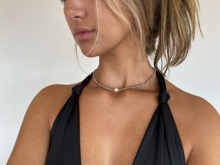 Labradorite Pearl Necklace necklace-short