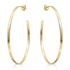 Large High Shine Hoops Gold earrings-long