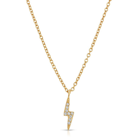 Lightning Bolt Necklace Gold necklace-short