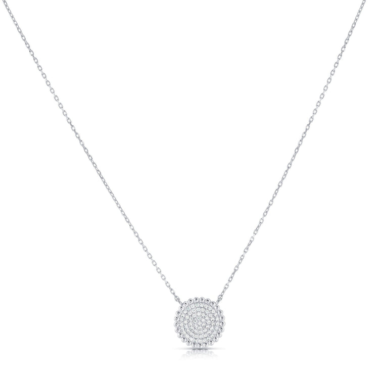 Micro Pave Circle Necklace Gold necklace-short