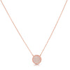 Micro Pave Circle Necklace Rose Gold necklace-short