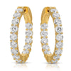 Micro Pave CZ Hoops Gold Plated earrings-hoops