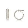 Micro Pave Hoops Rhodium earrings-hoops