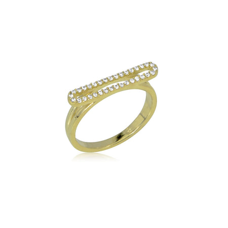 Open Bar Ring 5 / Gold Clearance