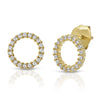 Open Circle Studs Gold Plated earrings-studs